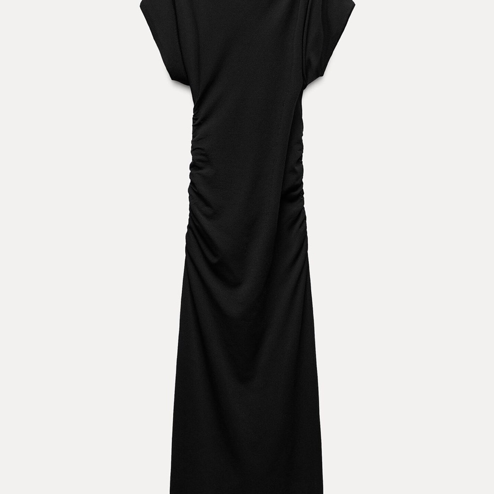Zara knit midi dress - black